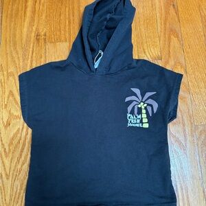 Zara Black Kids Hoodie with Palm Tree Design